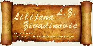 Lilijana Živadinović vizit kartica